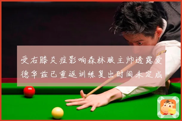受右膝炎症影响森林狼主帅透露爱德华兹已重返训练复出时间未定成长观察
